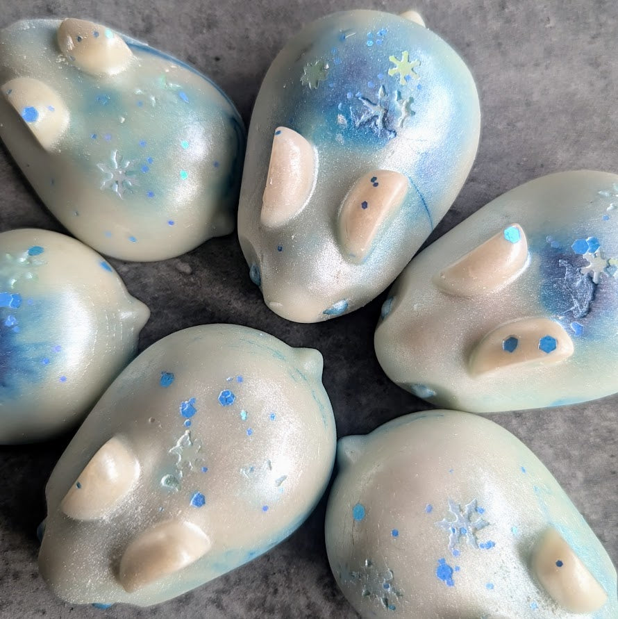 Blueberry Frosting Wax Bunny Shape