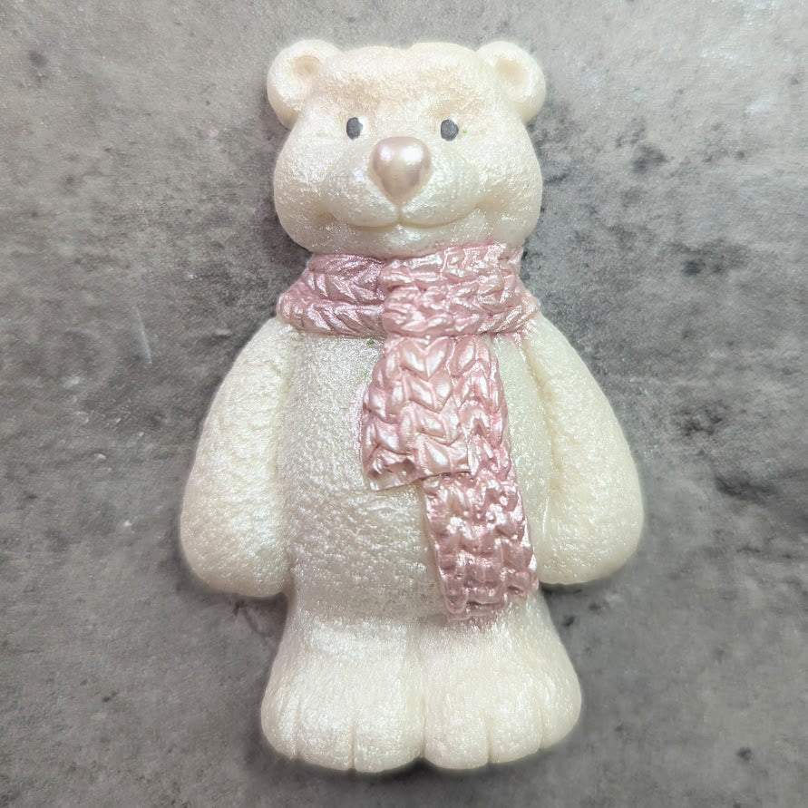 Winter Rose & Pink Pepper Wax Polar Bear Shape